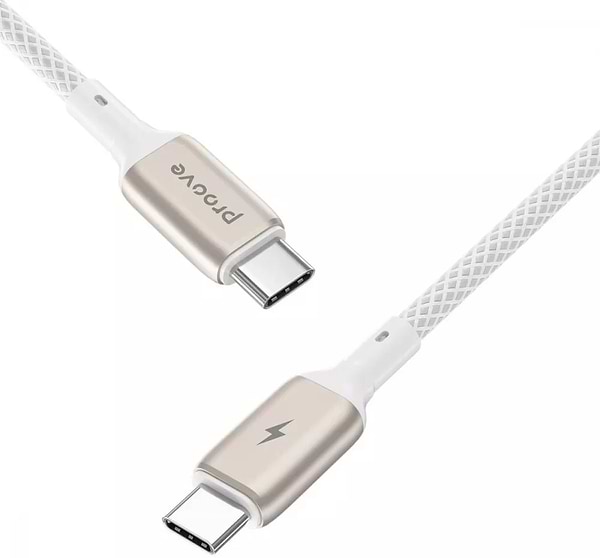 Фото - Кабель синхронизації даних Proove Dense Metal Type-C to Type-C 60w 1m White (CCDM60002202)