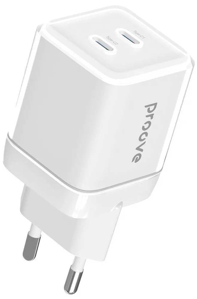 Сетевое зарядное устройство Proove Pure GaN Max 67W (Type-C + Type-C) White (WCPU67022202) - Фото 1