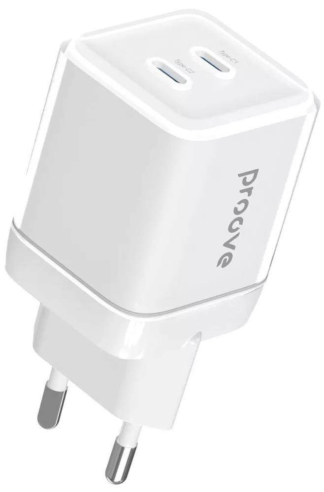 Фото - Мережевий зарядний пристрій Proove Pure GaN Max 67W (Type-C + Type-C) White (WCPU67022202)
