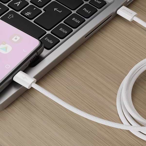 Фото - Кабель синхронизації даних Proove Energy Stream Type-C to Type-C 60W 1m White (CCES60002202)