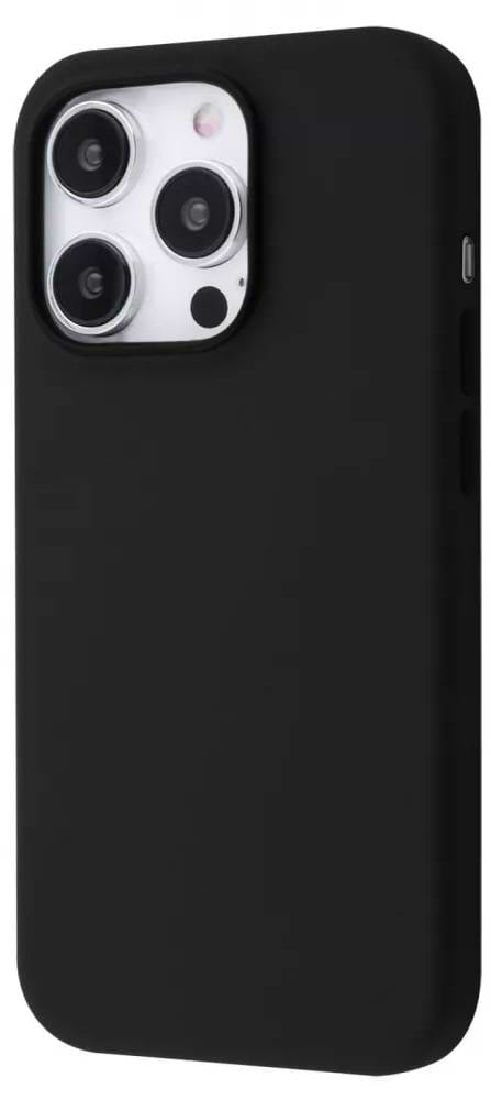 Чехол для смартфона Silicone Case with Magnetic Ring iPhone 14 Pro Max Black (PCSMIP14PM02) - Фото 1