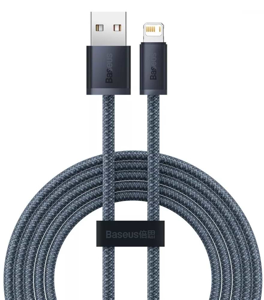 Кабель синхронізації даних Baseus Dynamic Series Fast Charging Lightning 2.4A (2m) slate gray (CALD000516)