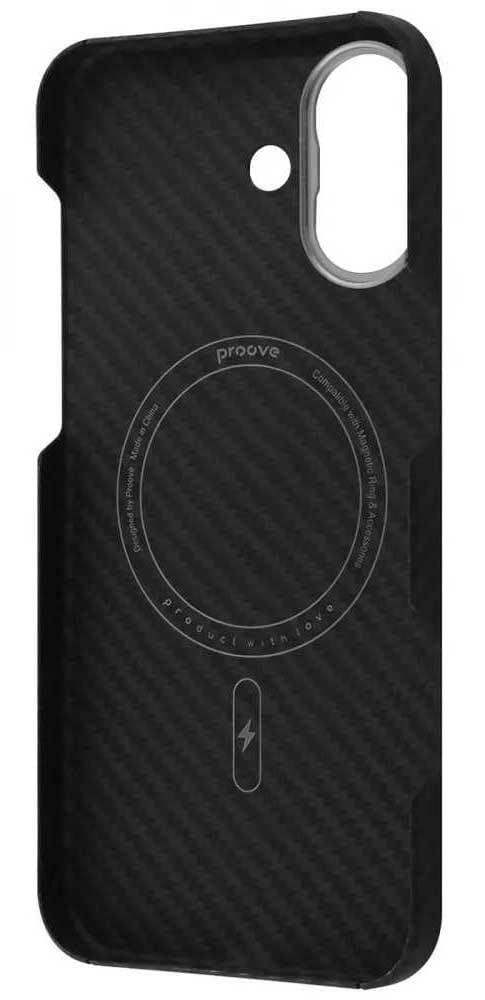 Фото - Чохол для смартфону Proove Carbon Slim with Magnetic Ring iPhone 17 Black (PCCSIP170002)