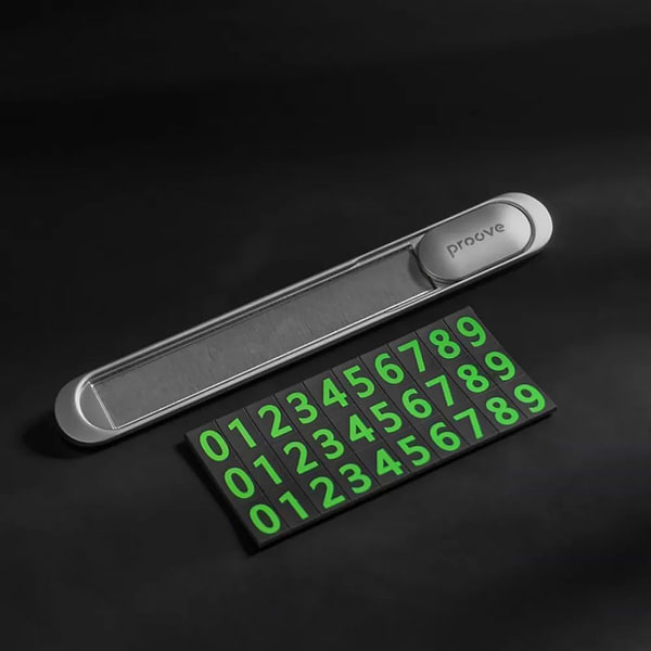 Фото - Парковочная карта Proove Parking Number Plate Metal Lock Dark Gray (AAPM00000005)