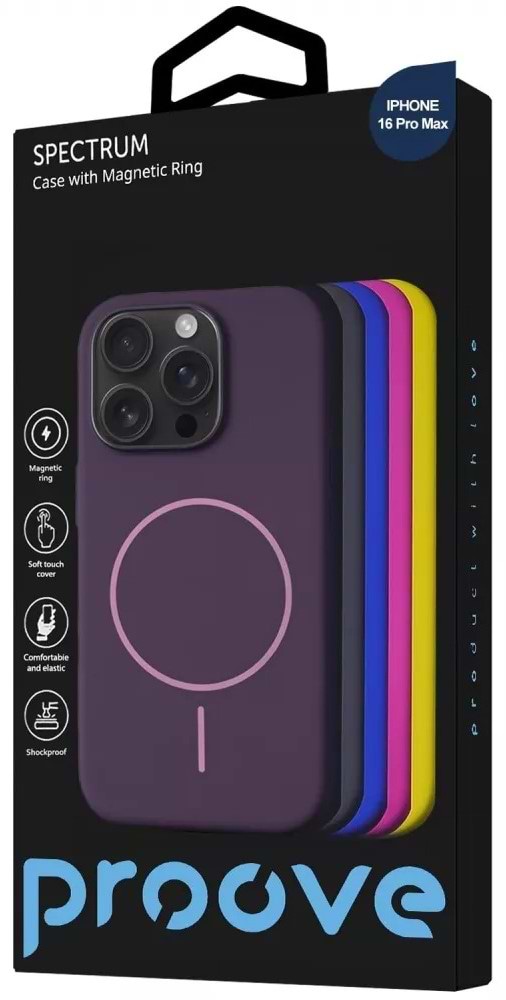 Фото - Чехол для смартфона Proove Spectrum Case with Magnetic Ring iPhone 16 Pro Max choco mousse (PCSPIP16P054)