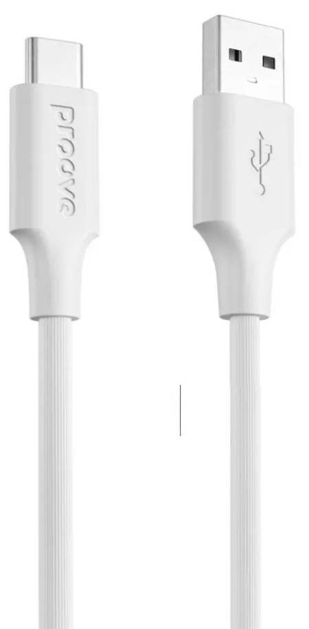 Кабель синхронізації даних Proove Striped Silicone Type-C 1m White (CCSS60001202)