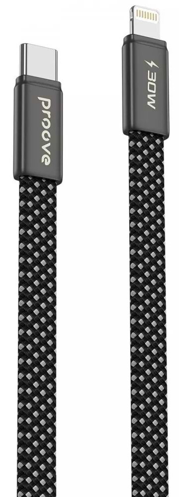 Кабель синхронізації даних Proove AirLine Type-C to Lightning 30W (1m) black (CCAI30002101)