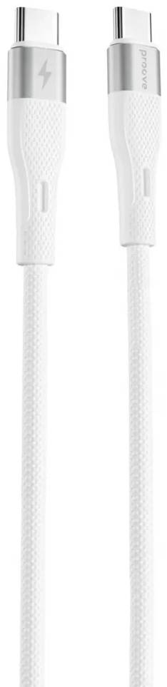 Кабель синхронізації даних Proove Light Silicone Type-C to Type-C 60W 1m white (CCLC60001102)