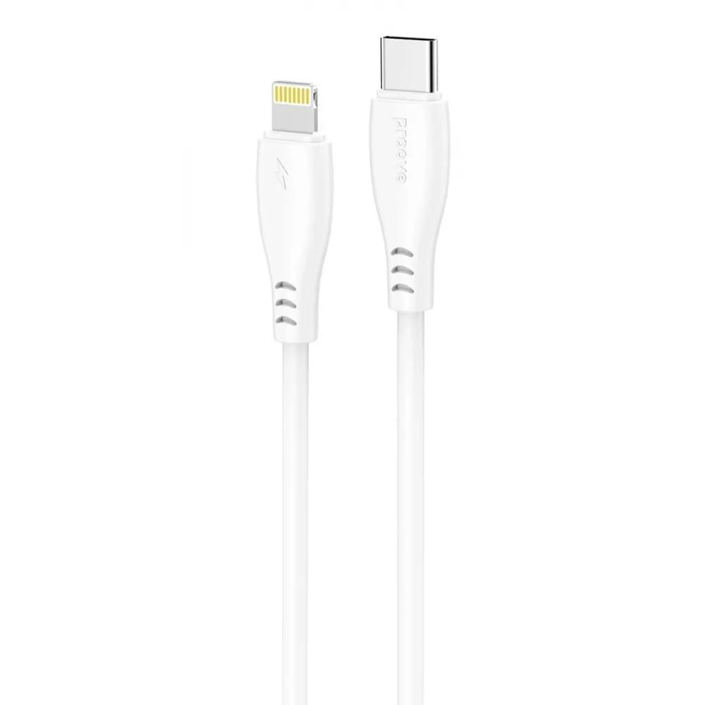 Кабель синхронізації даних Proove Simple Silicone Type-C to Lightning 27W 1m White (CCSS27002102)