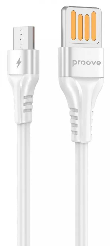 Фото - Кабель синхронизации данных Proove Double Way Silicone Micro USB 2.4A 1m White (CCDS20001302)