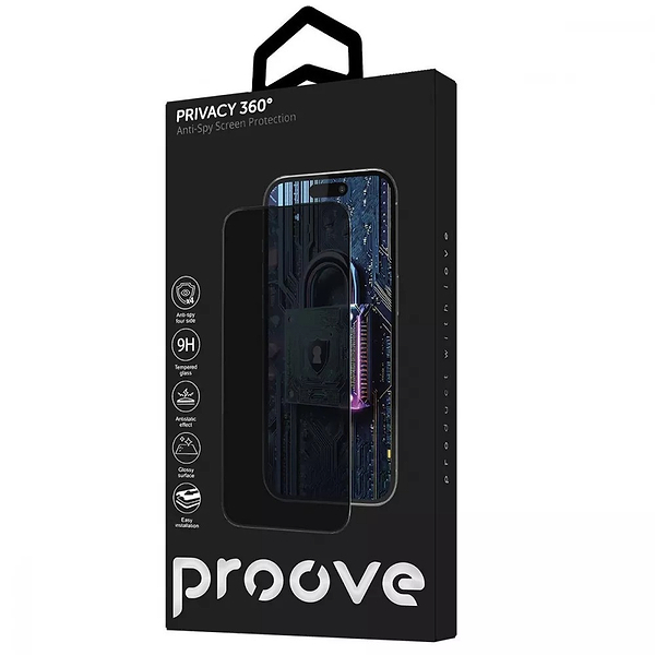 Фото - Захисне скло для смартфону Proove Privacy 360 Installation Box iPhone 17 Pro black (PG360I17P001)