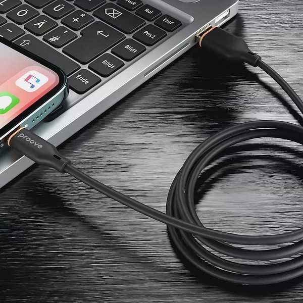 Фото - Кабель синхронізації даних Proove Jelly Silicone Lightning 2.4A (1m) Black (491980001)