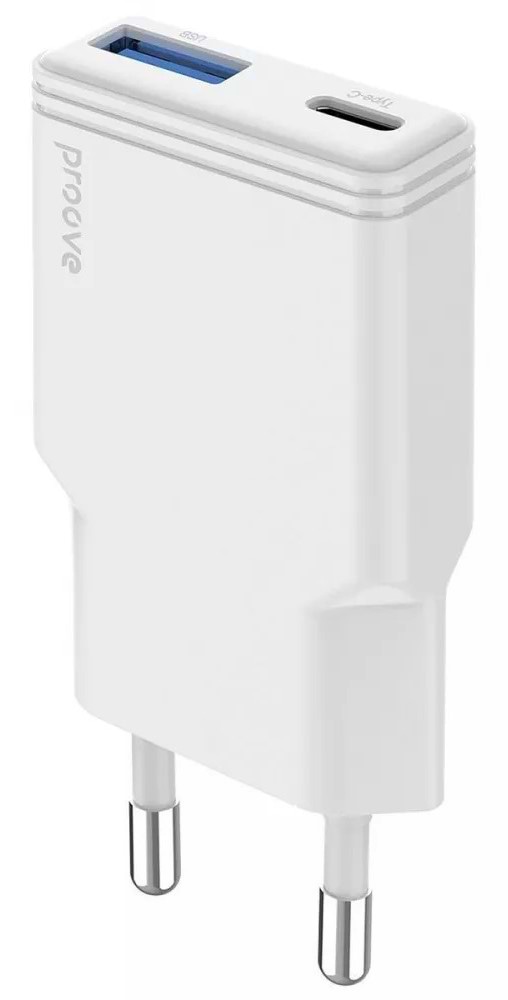 Купить Сетевое зарядное устройство Proove Slender 30W (Type-C + USB) White (WCSL30110002) - Фото 1 Сетевое зарядное устройство Proove Slender 30W (Type-C + USB) White (WCSL30110002) - Фото 1