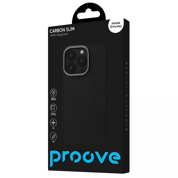 Фото - Чехол для смартфона Proove Carbon Slim with Magnetic Ring iPhone 13 Pro Max black (PCCSIP13PM02)