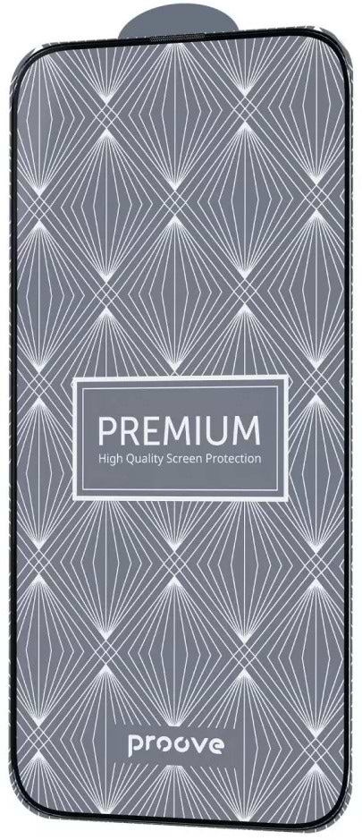 Захисне скло для смартфону Proove Premium iPhone 15 Pro Black (PGPPMI15P001)