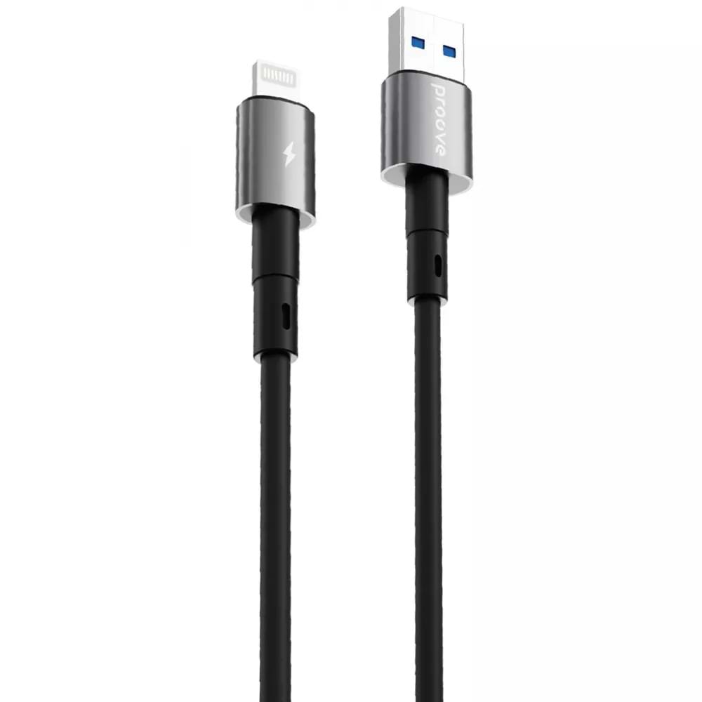 Кабель синхронізації даних Proove Silicraft USB to Lightning 2.4A 1m Black (CCSC12001101)