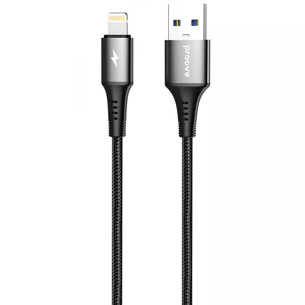 Кабель синхронізації даних Proove WireX USB to Lightning 2.4A 1m Black (CCWX12001201)
