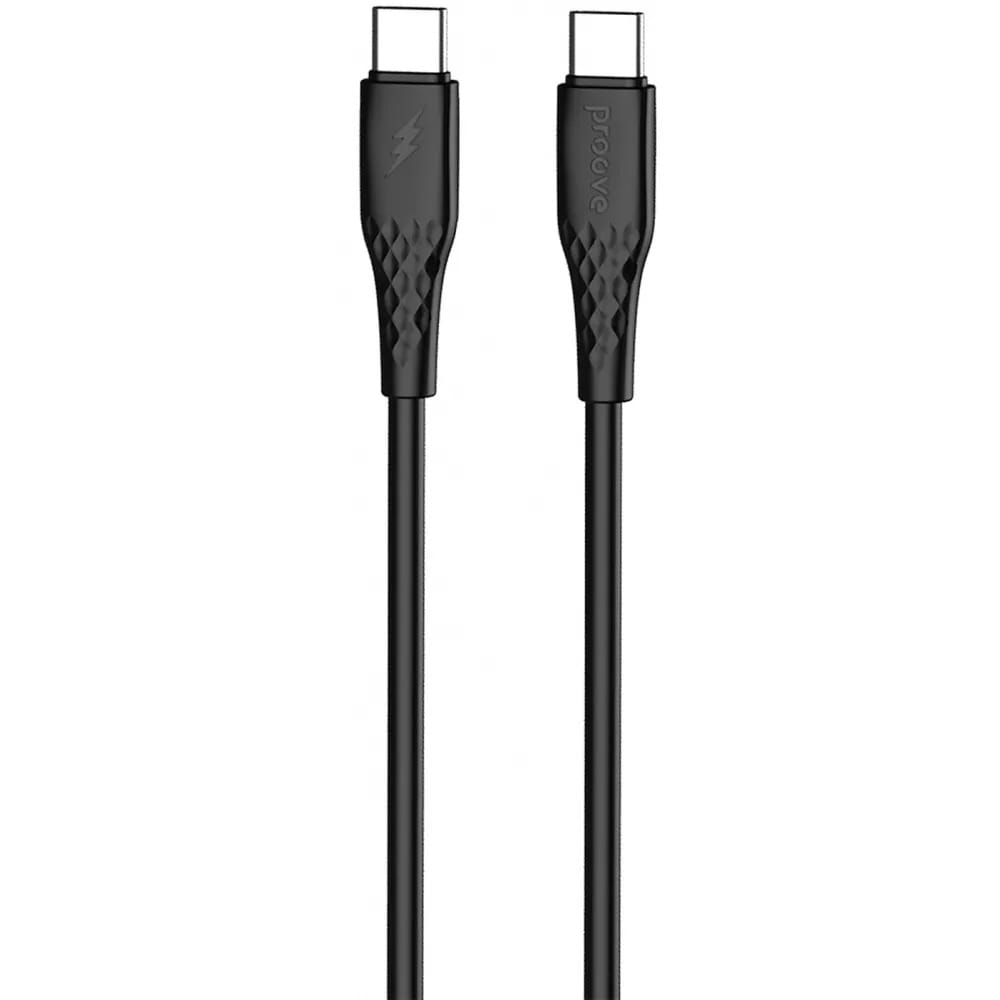 Кабель синхронізації даних Proove GridLine Type-C to Type-C 60W 1m Black (CCGL60002201)