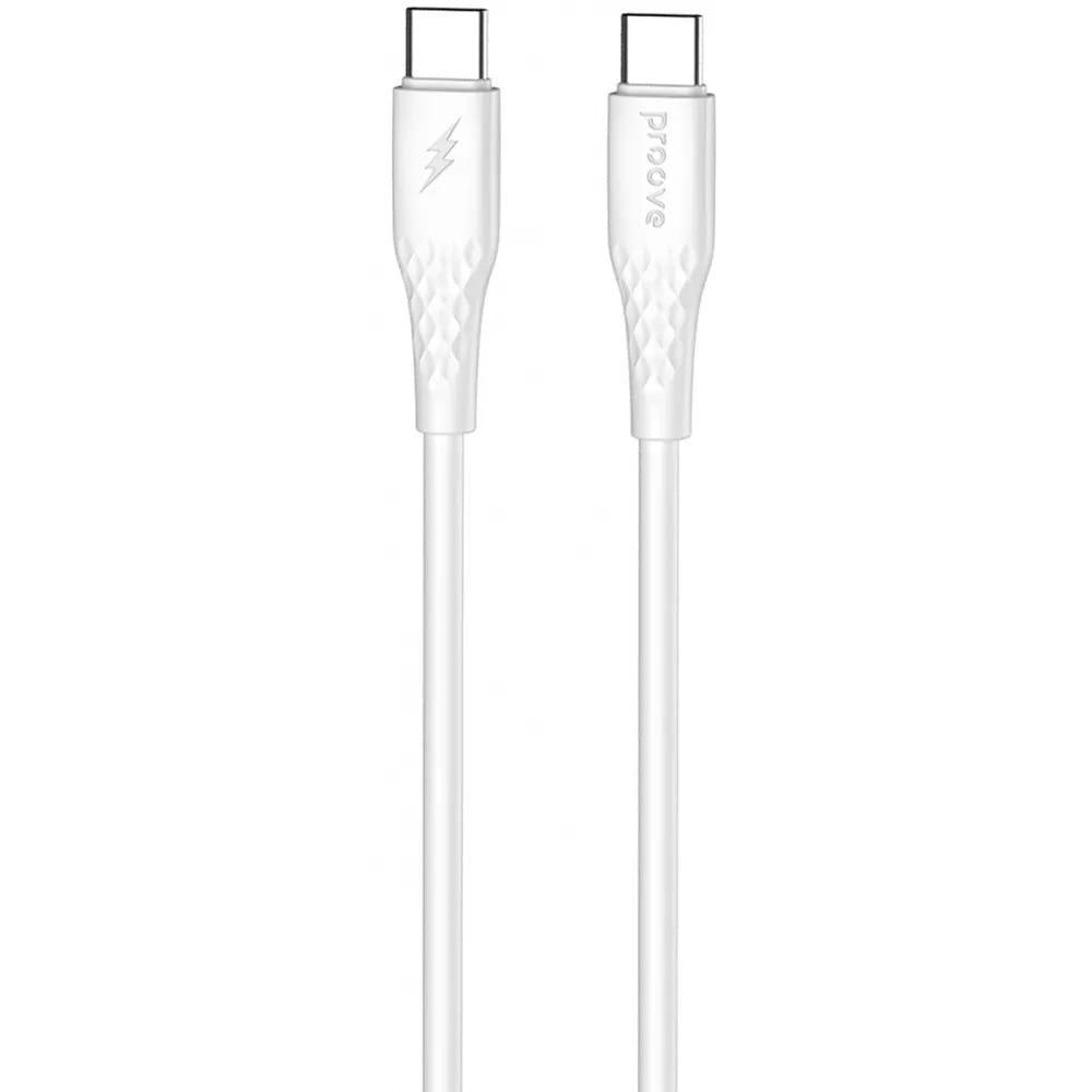 Кабель синхронізації даних Proove GridLine Type-C to Type-C 60W 1m White (CCGL60002202)