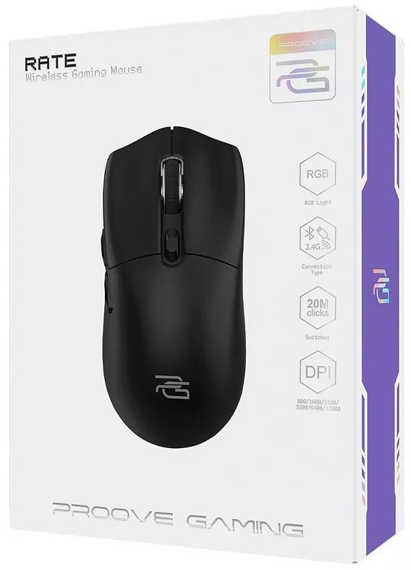 Фото - Мышь беспроводная игровая Proove Gaming Rate Black (CMRTWR003002)