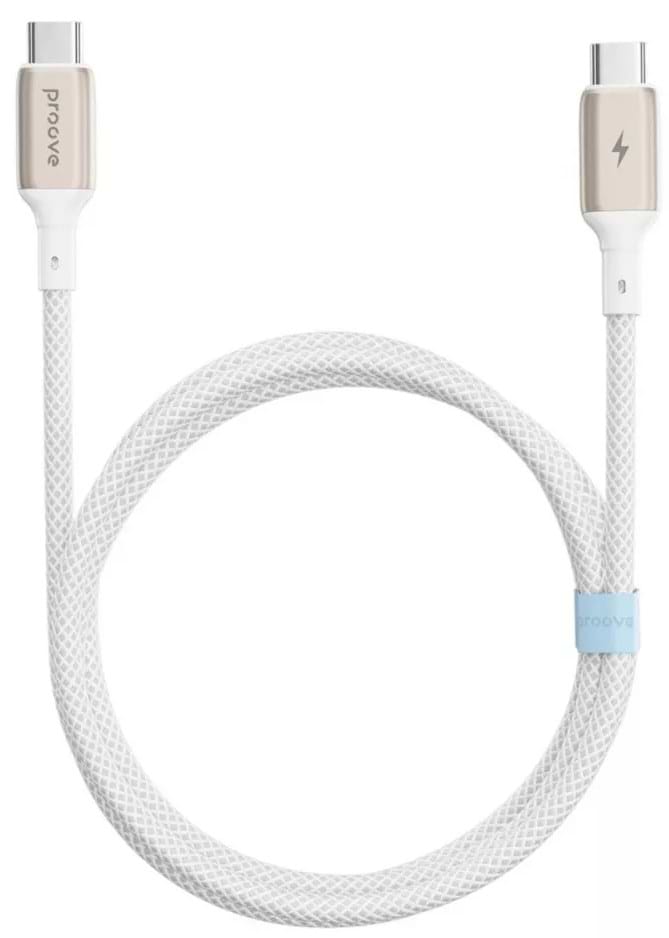 Кабель синхронизації даних Proove Dense Metal Type-C to Type-C 60w 1m White (CCDM60002202)