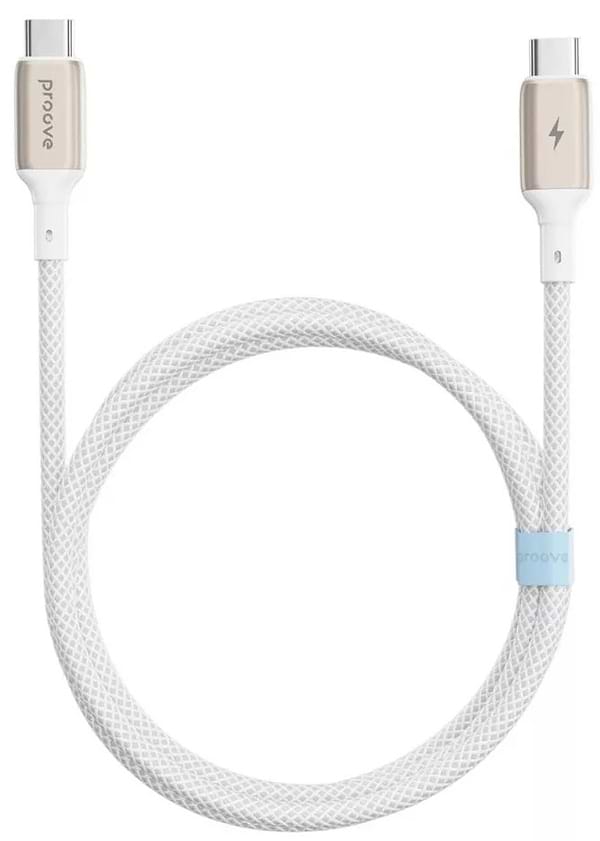 Фото - Кабель синхронизації даних Proove Dense Metal Type-C to Type-C 60w 1m White (CCDM60002202)
