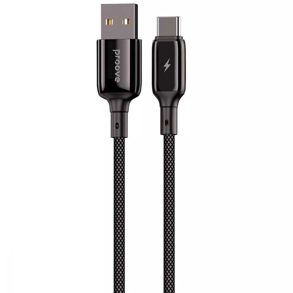 Кабель синхронізації даних Proove Dense Metal USB to Type-C 2.4A 2m Black (CCDM20001221)