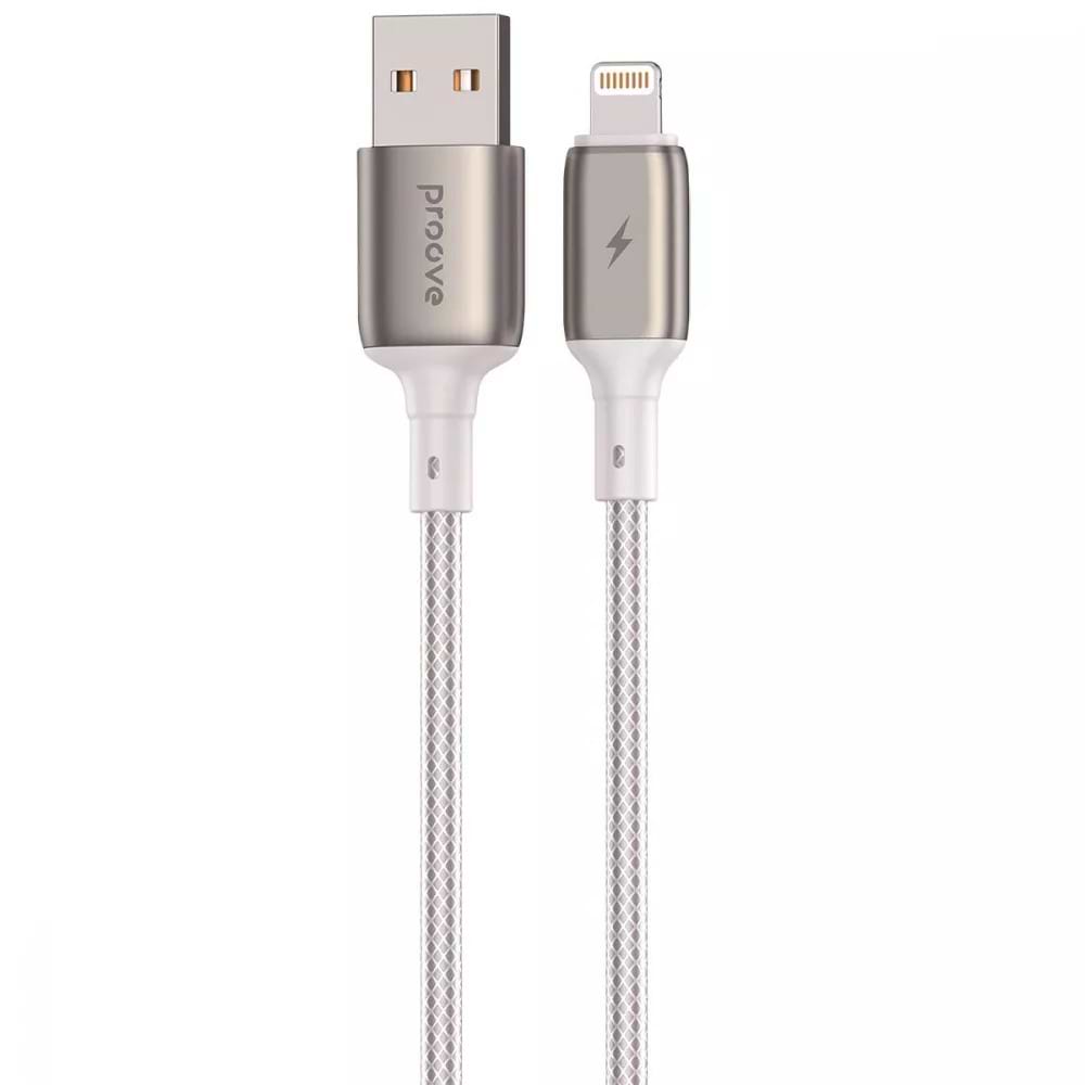 Кабель синхронізації даних Proove Dense Metal USB to Lightning 2.4A (2m) white (CCDM20001122)