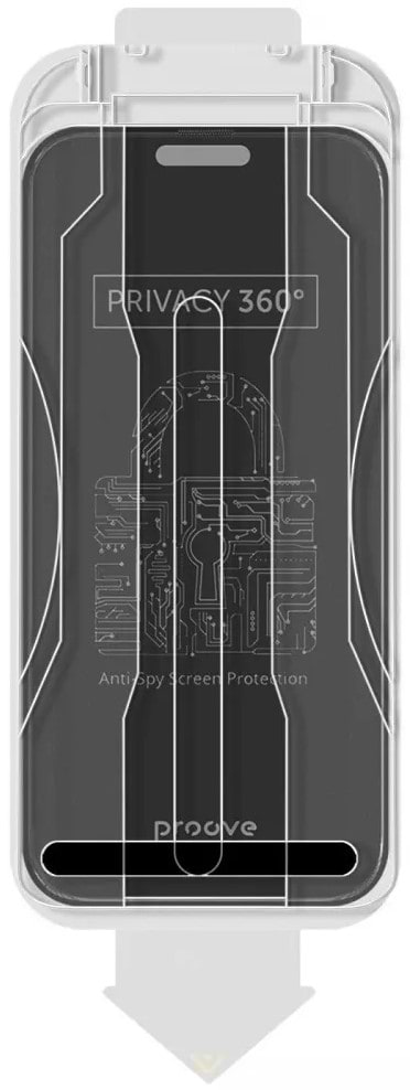 Захисне скло для смартфону Proove Privacy 360 Installation Box iPhone 14 Pro/15/16 black (PG360I14P001) - Фото 1