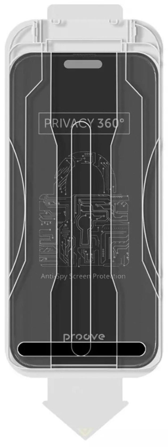 Захисне скло для смартфону Proove Privacy 360 Installation Box iPhone 14 Pro Max/15 Plus/16 Plus black (PG360I14PM01)
