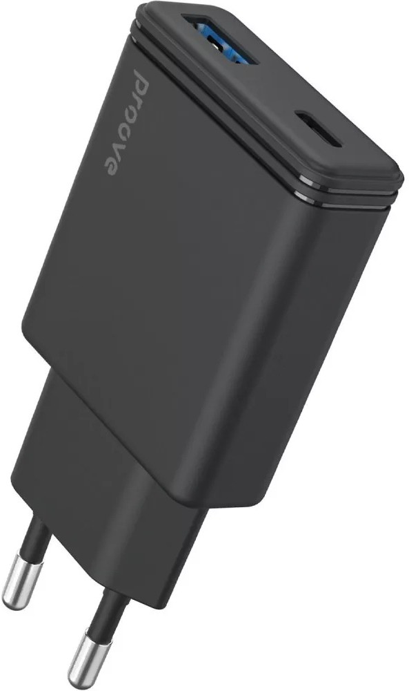 Сетевое зарядное устройство Proove Slender 45W (Type-C + USB) black (WCSL45110001)