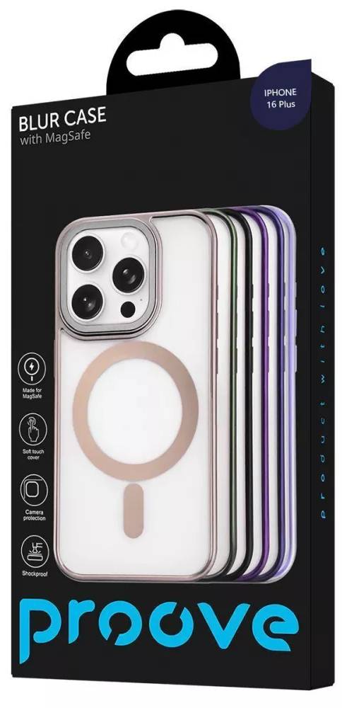 Фото - Чохол для смартфону Proove Blur Case with Magnetic Ring iPhone 16 Plus Midnight Blue (PCBCIP16PL08)