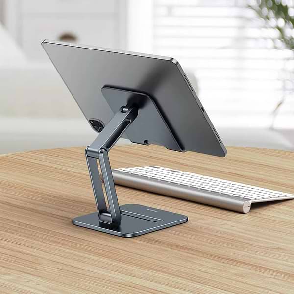 Фото - Подставка для мобильного устройства Baseus Desktop Biaxial Foldable Metal Stand Gray (LUSZ000113)