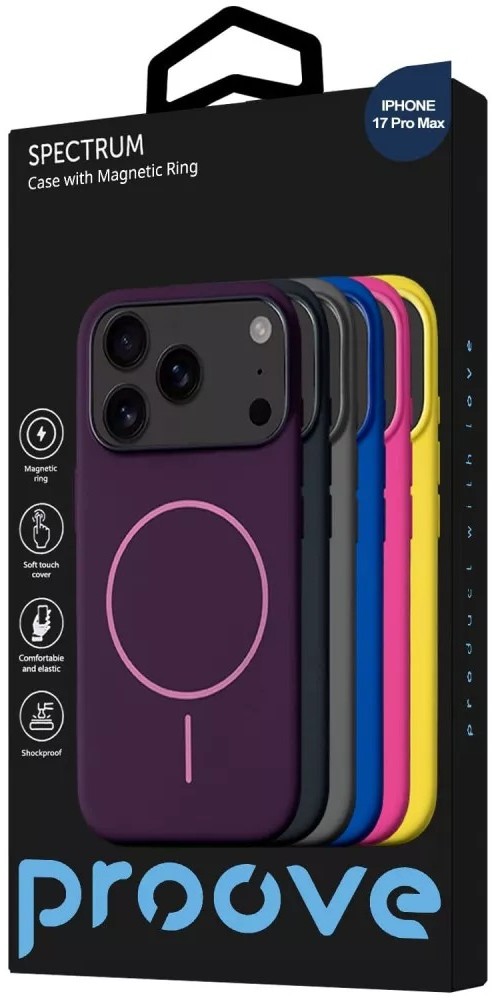 Фото - Чохол для смартфону Proove Spectrum Case with Magnetic Ring iPhone 17 Pro Max midnight blue (PCSPIP17PM08)
