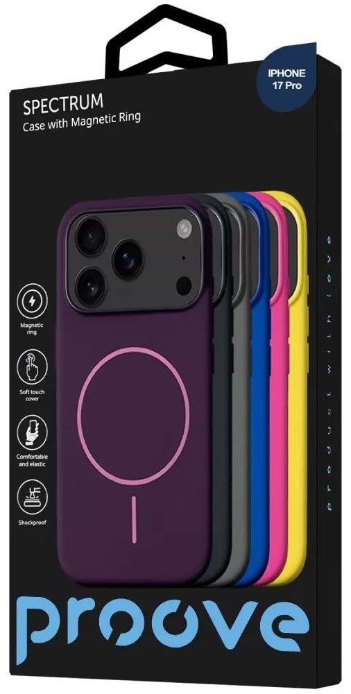 Фото - Чохол для смартфону Proove Spectrum Case with Magnetic Ring iPhone 17 Pro peel orange (PCSPIP17P050)