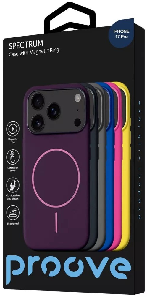 Фото - Чехол для смартфона Proove Spectrum Case with Magnetic Ring iPhone 17 Pro midnight blue (PCSPIP17P008)