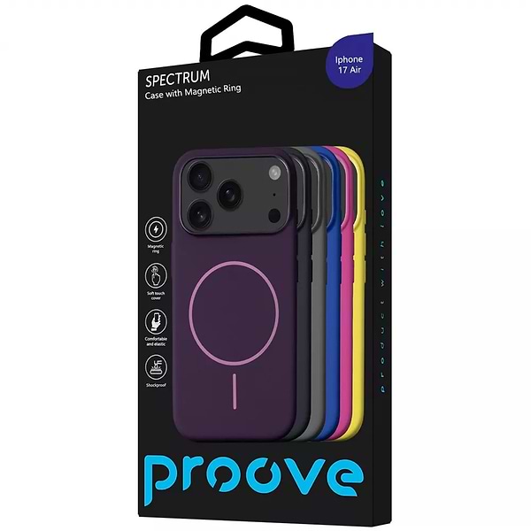 Фото - Чехол для смартфона Proove Spectrum Case with Magnetic Ring iPhone 17 Air grape Purple (PCSPIP17AR37)