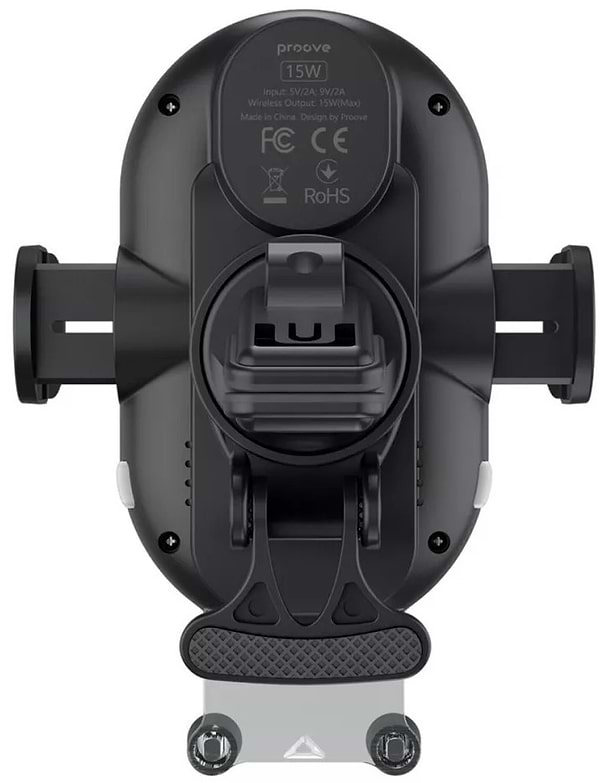 Фото - Автотримач з бездротовою зарядкою Proove Rounded Energy 15W Black (479230001)