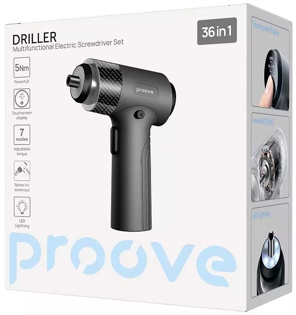 Фото - Акумуляторна викрутка Proove Driller 36in1 Gray (MTSD35000003)