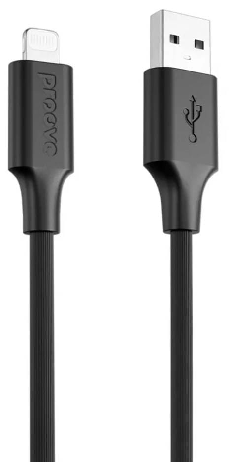 Фото - Кабель синхронизации данных Proove Striped Silicone Lightning 1m Black (CCSS00001101)