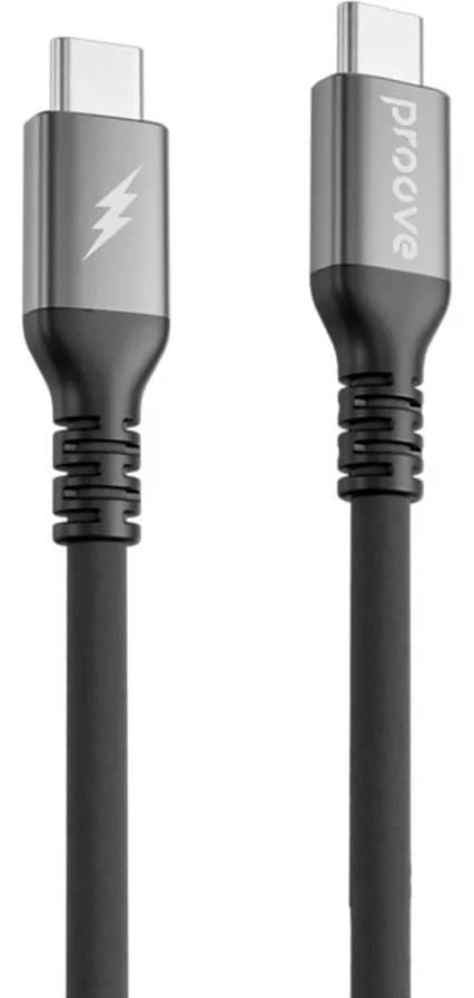 Кабель синхронізації даних Proove ReGen Silicone Type-C to Type-C 60W 1m Black (CCRS60002201) - Фото 1