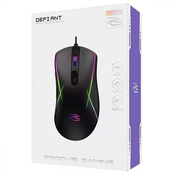 Фото - Миша дротова ігрова Proove Gaming Defiant Black (CMDE00000102)