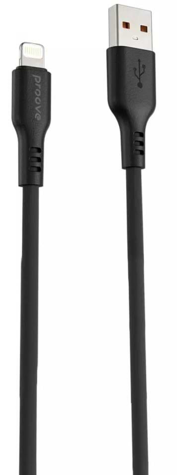 Кабель синхронизації даних Proove Rebirth Lightning 2.4A 1m Black (CCRE60001101) - Фото 1