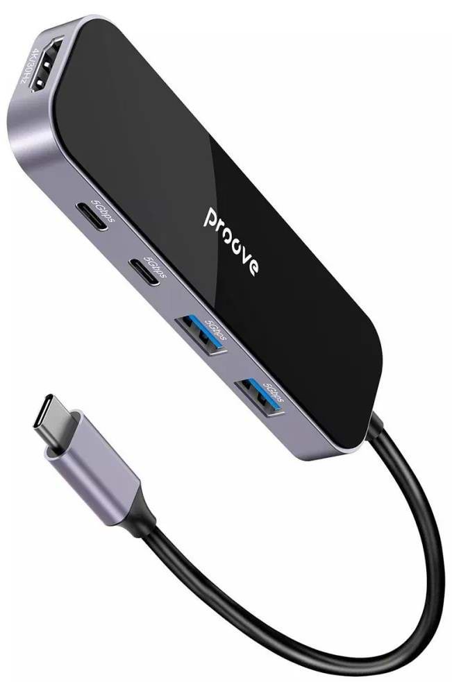 Фото - Хаб USB Proove  Shadow 2хUSB3.0+Type-C+PD100W+HDMI (HBSW10221205)