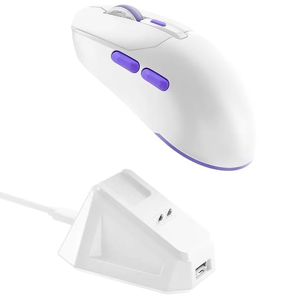 Фото - Миша бездротова ігрова Proove Gaming Rate Pro with Charging Dock white (WMRPCD022002)
