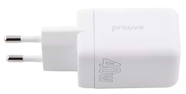 Фото - Мережевий зарядний пристрій Proove Silicone Power 40W (Type-C + Type-C) White