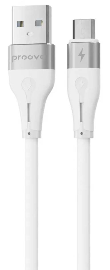 Фото - Кабель синхронізації даних Proove Soft Silicone Micro USB 2.4A 1m White (492050003)