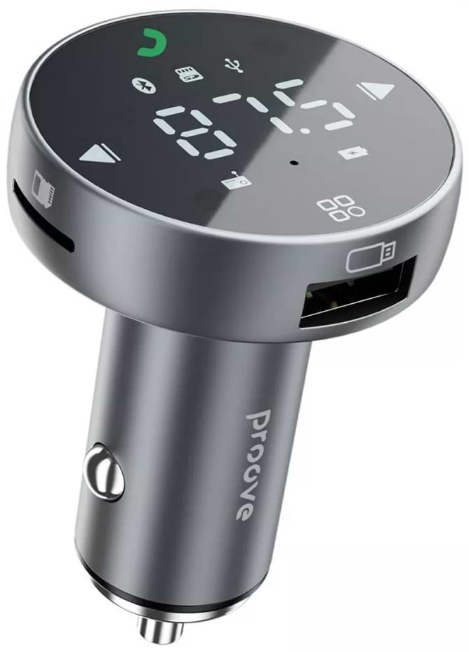 FM модулятор Proove FM Launcher Sound Sync 30W (PD+QC3.0) Type-C+USB - Фото 1