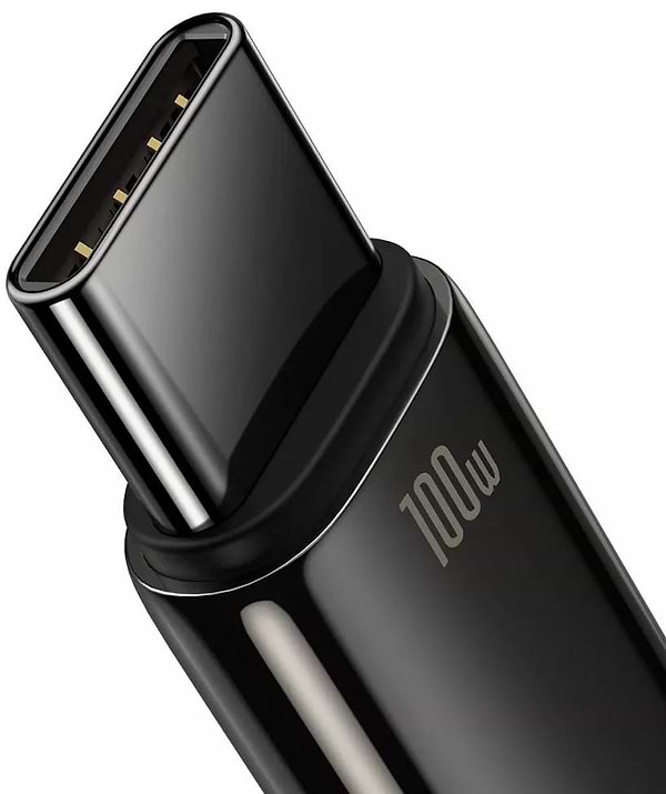 Фото - Кабель синхронізації даних Baseus Tungsten Gold Fast Charging USB to Type-C 100W 2m black (CAWJ000101)