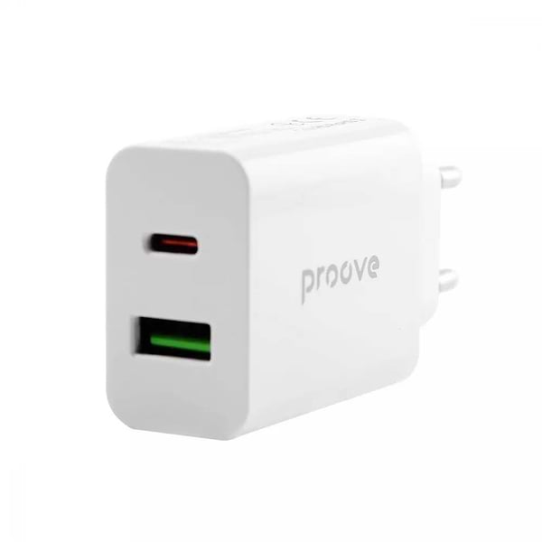 Фото - Сетевое зарядное устройство Proove Rapid 20W Type-C + USB White (349150003)